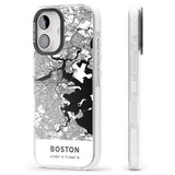 iPhone 16 Pro Max Map of Boston, Massachusetts Black Impact Phone Case