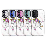 iPhone 16 Pro Max Designer Marble Unicorn Dab Black Impact Phone Case