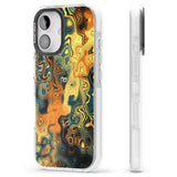 iPhone 16 Pro Max Gold Green Marble Black Impact Phone Case