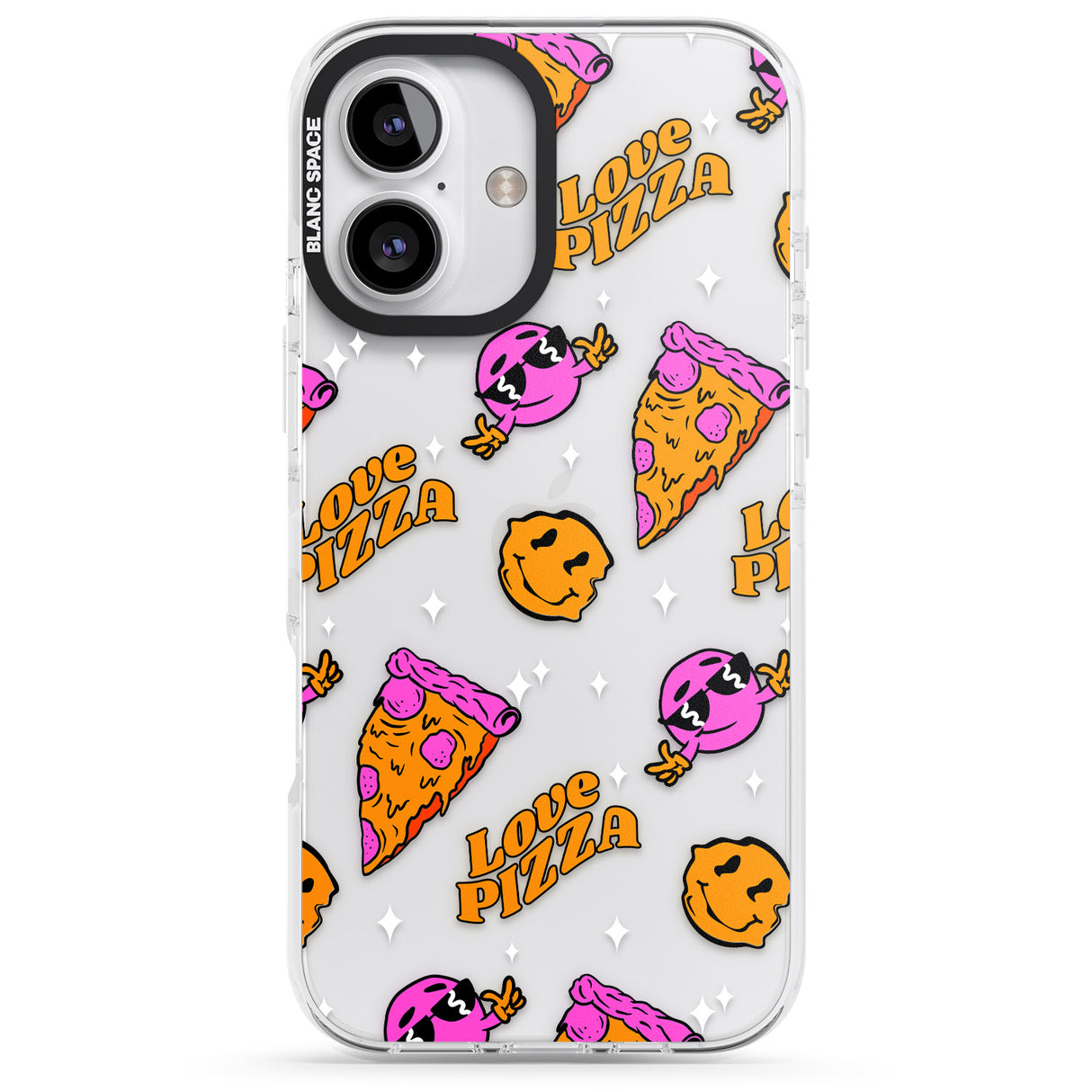 Psychedelic Love Pizza Pattern (Clear)