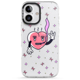 iPhone 16 Pro Max Rock n Roll Heart (Clear) Black Impact Phone Case