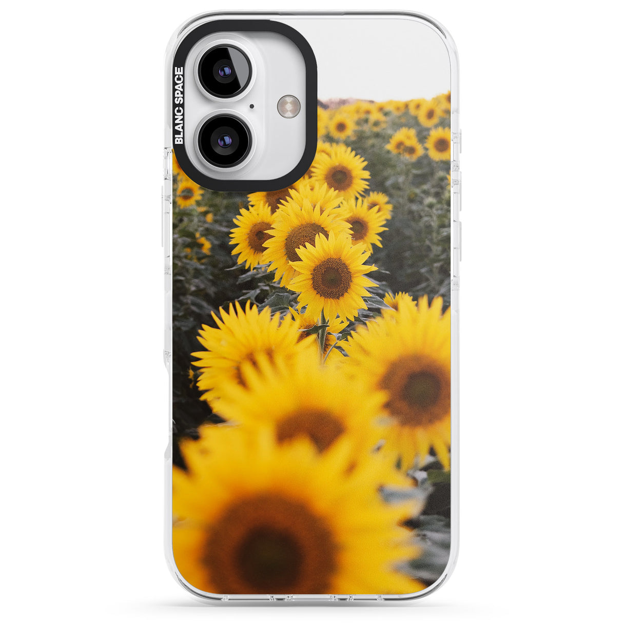 iPhone 16 Pro Max Sunflower Field Photograph Black Impact Phone Case