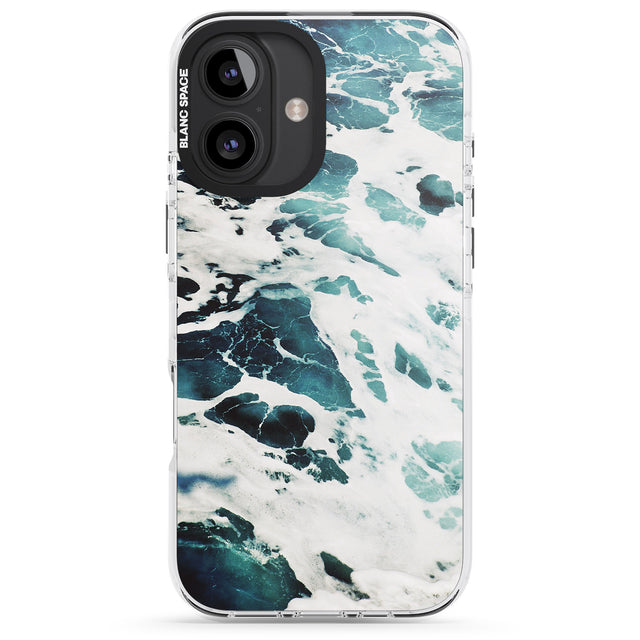 iPhone 16 Pro Max Ocean Waves Photograph Black Impact Phone Case