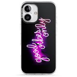 iPhone 16 Pro Max Good Vibes Only Pink Neon Black Impact Phone Case