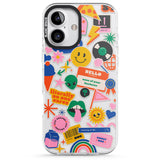 iPhone 16 Pro Max Nostalgic Stickers #1 Black Impact Phone Case