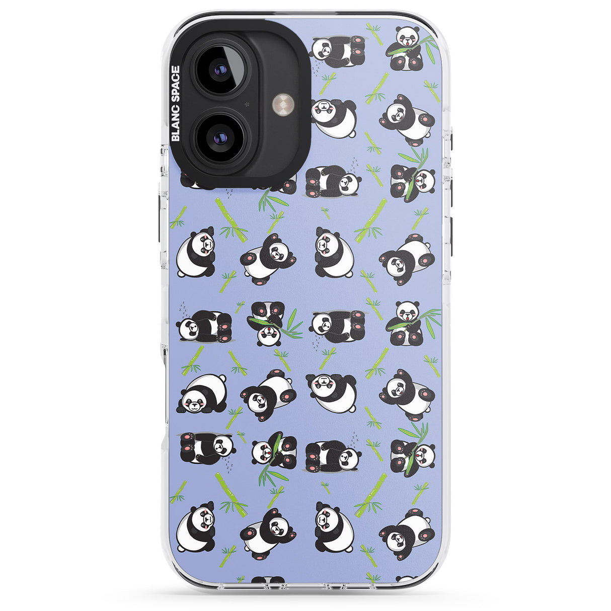 iPhone 16 Pro Max Panda Pattern Black Impact Phone Case