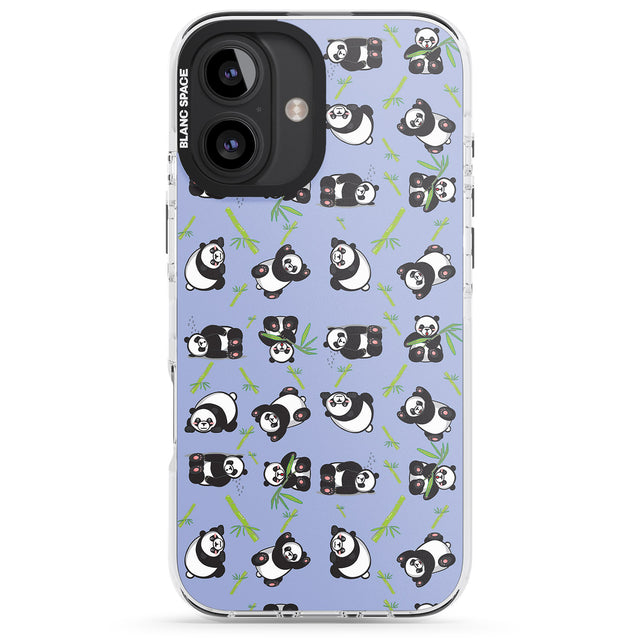 iPhone 16 Pro Max Panda Pattern Black Impact Phone Case