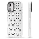 iPhone 16 Pro Max Panda Face Pattern Black Impact Phone Case