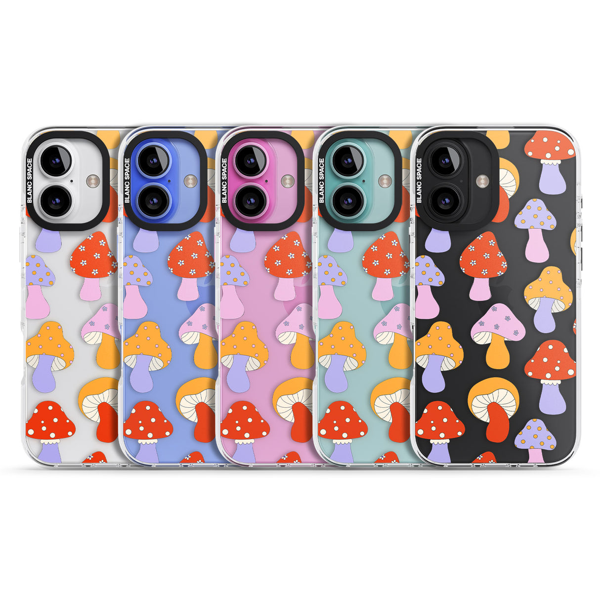 iPhone 16 Pro Max Happy Shrooms Black Impact Phone Case