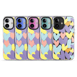 iPhone 16 Pro Max Pastel Hearts Black Impact Phone Case