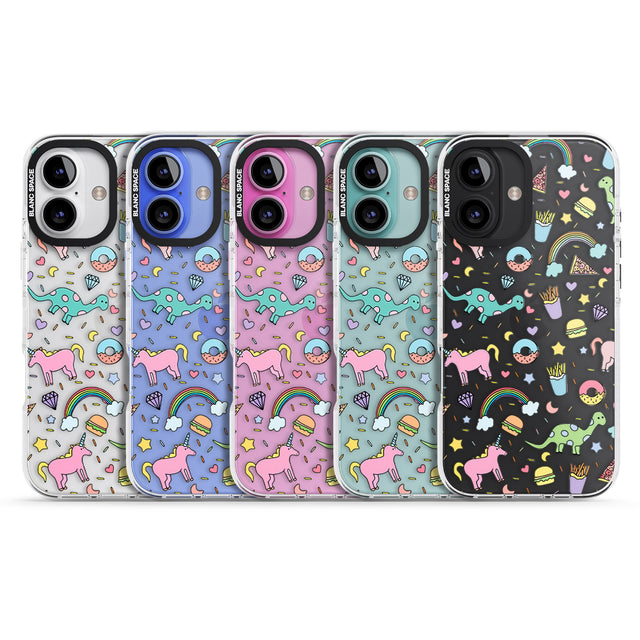 iPhone 16 Pro Max Cute Pattern Black Impact Phone Case