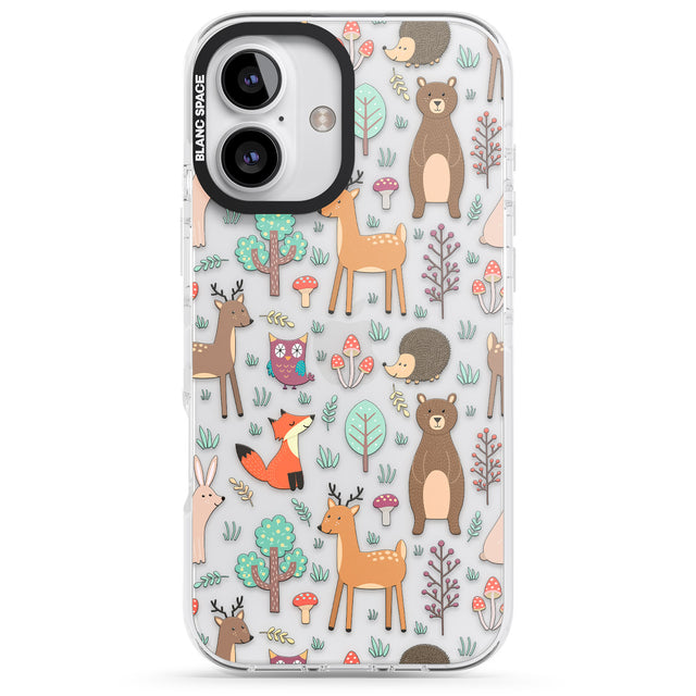 iPhone 16 Pro Max Wildlife Pattern Black Impact Phone Case