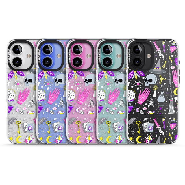 iPhone 16 Pro Max Black Magic Pattern Black Impact Phone Case