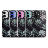 iPhone 16 Pro Max Mixed Succulents - Real Botanical Photographs Black Impact Phone Case