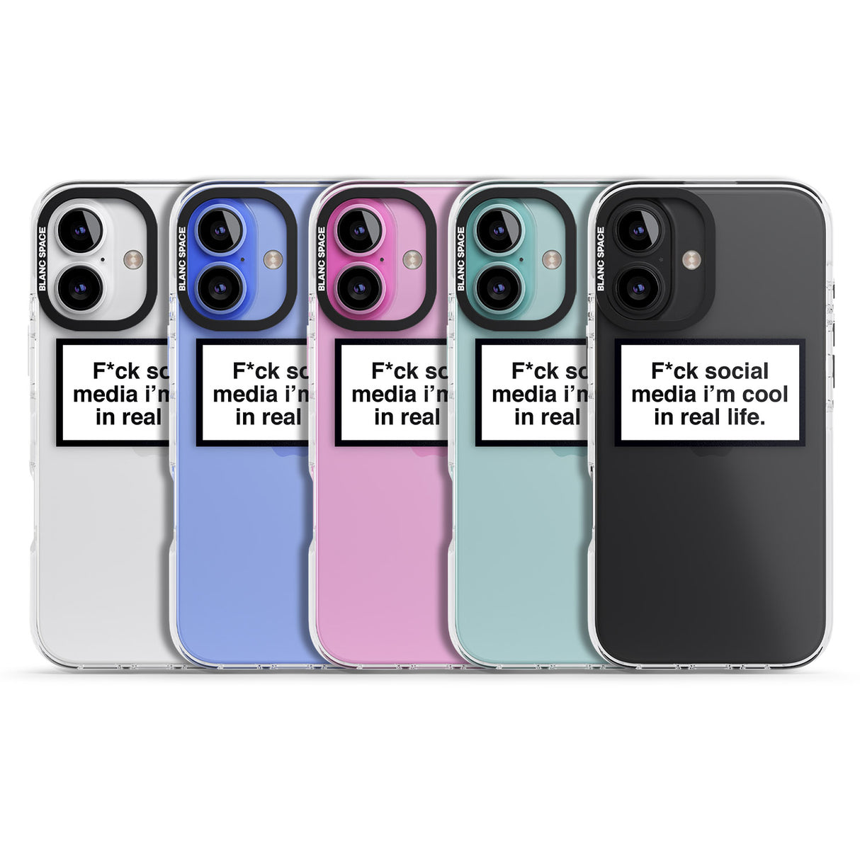 iPhone 16 Pro Max F*ck Social Media Black Impact Phone Case