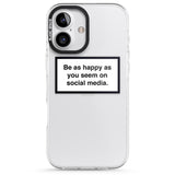 iPhone 16 Pro Max Happy on Social Media Black Impact Phone Case