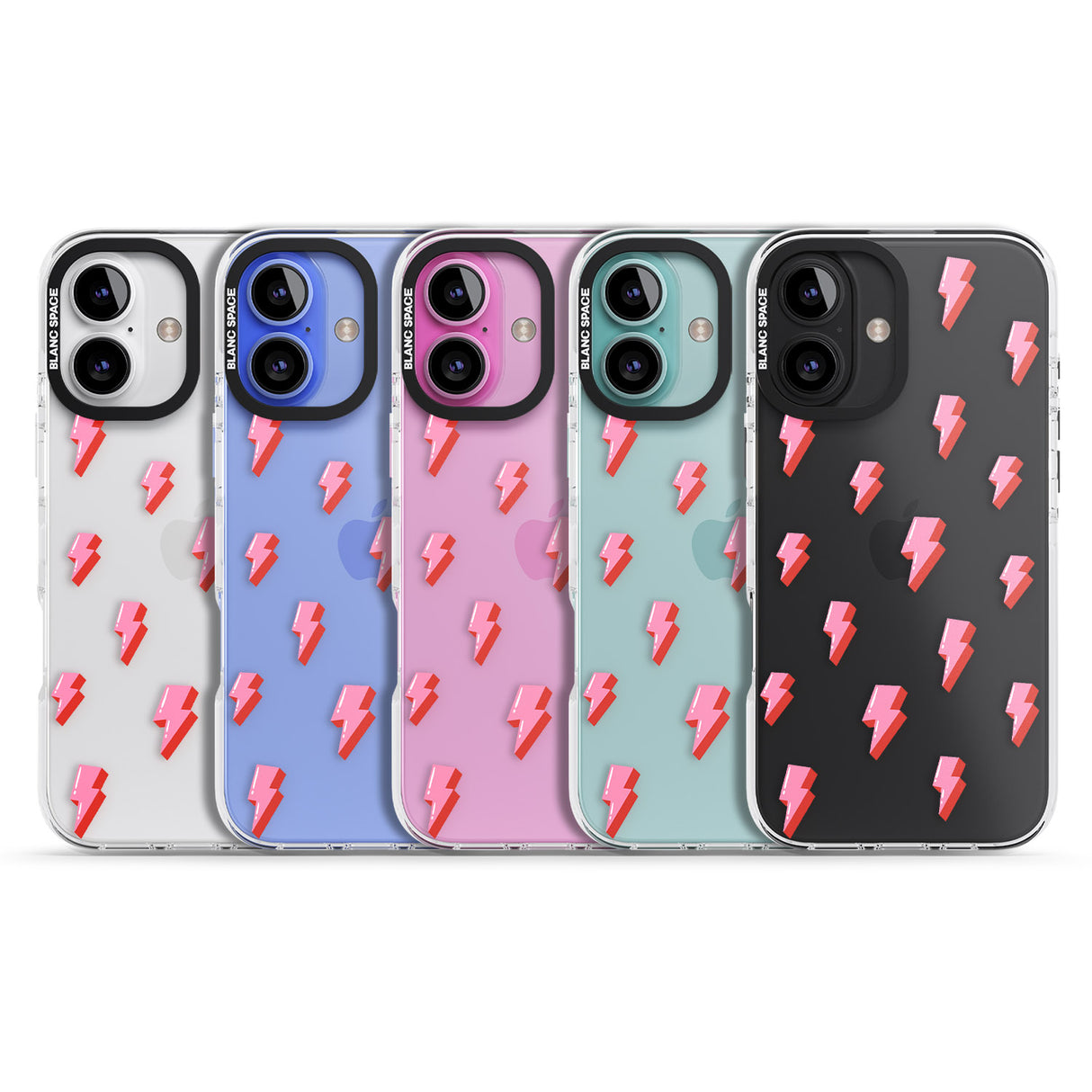 iPhone 16 Pro Max Pink Bolt Pattern Black Impact Phone Case