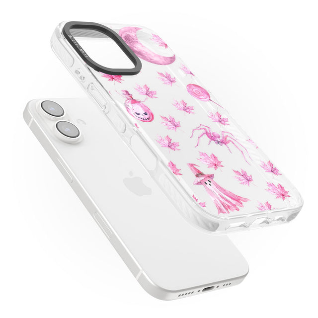 Pink Moon & Maple Impact Phone Case for iPhone 16, iPhone 16 Plus