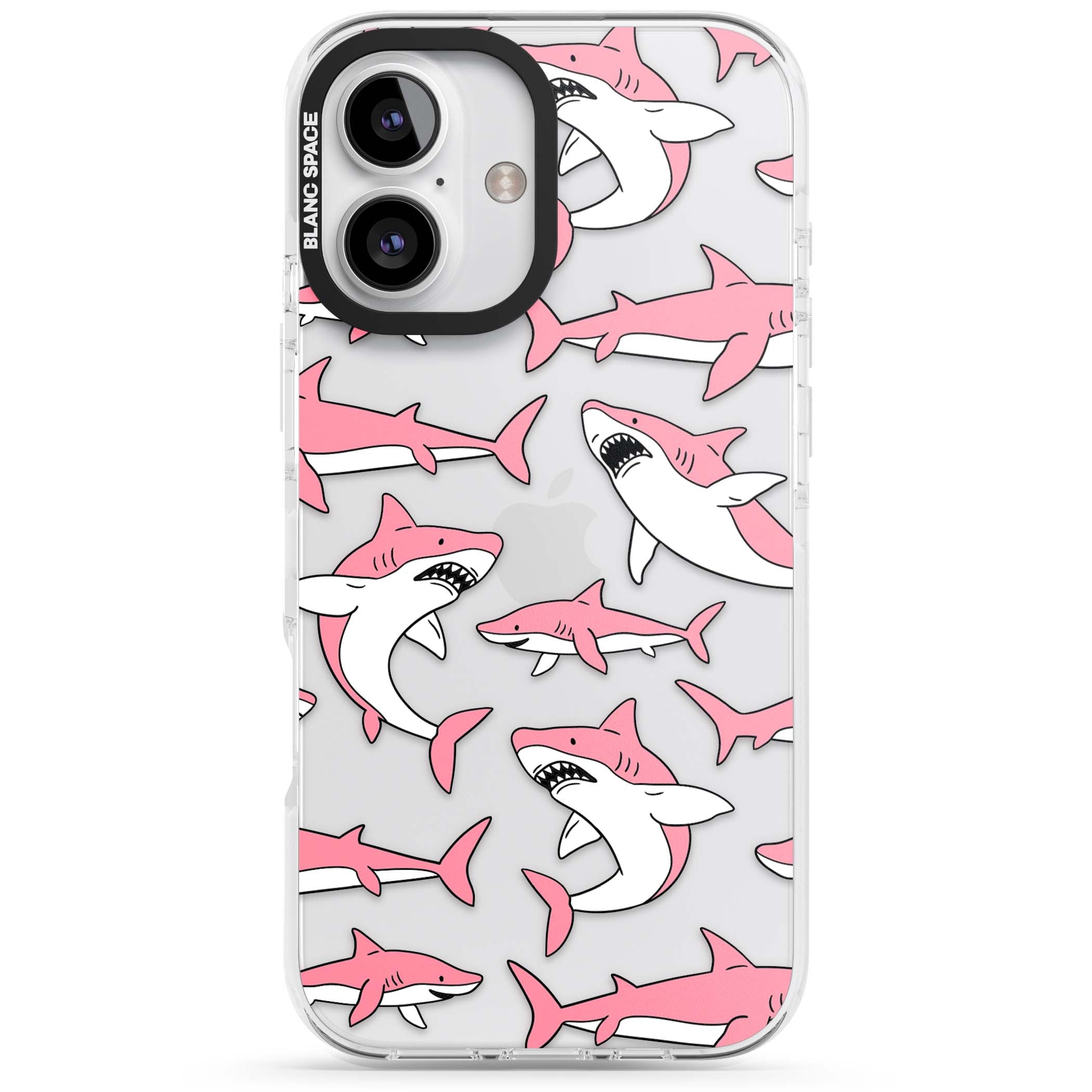 Bubblegum Sharks for her iPhone case | Clear Impact case for iPhone 16, iPhone 16 Plus