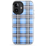 iPhone 16 Pro Max Blue Plaid Black Impact Phone Case