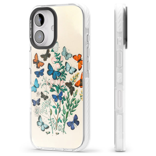 iPhone 16 Pro Max European Butterflies Black Impact Phone Case