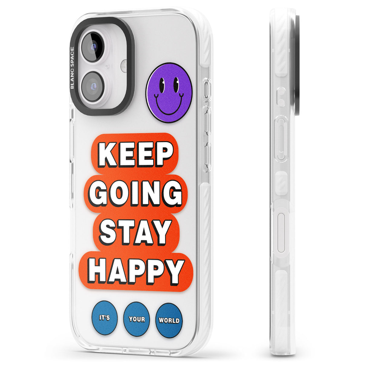 iPhone 16 Keep Going Stay Happy Clear Impact Phone Case