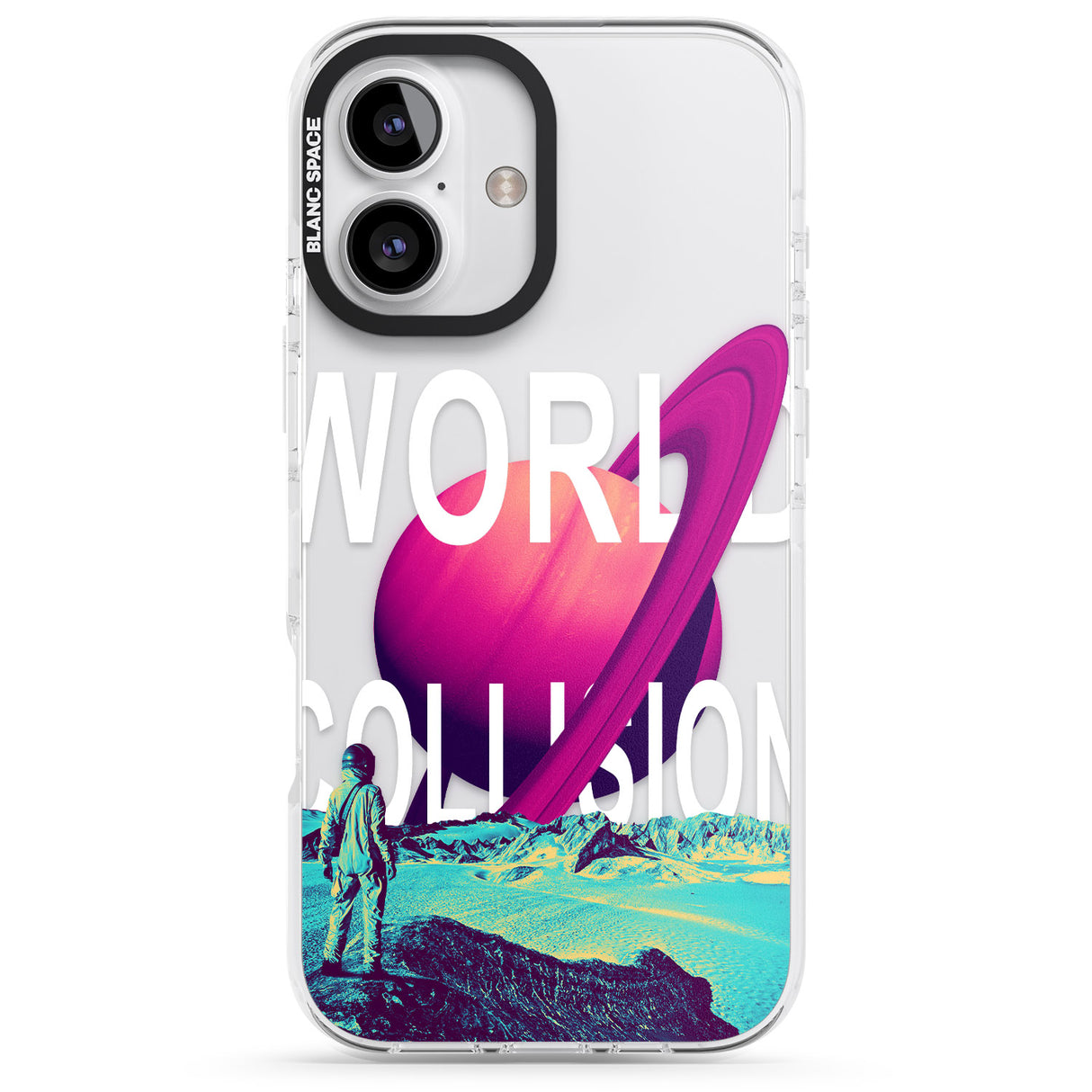 iPhone 16 World Collision Clear Impact Phone Case