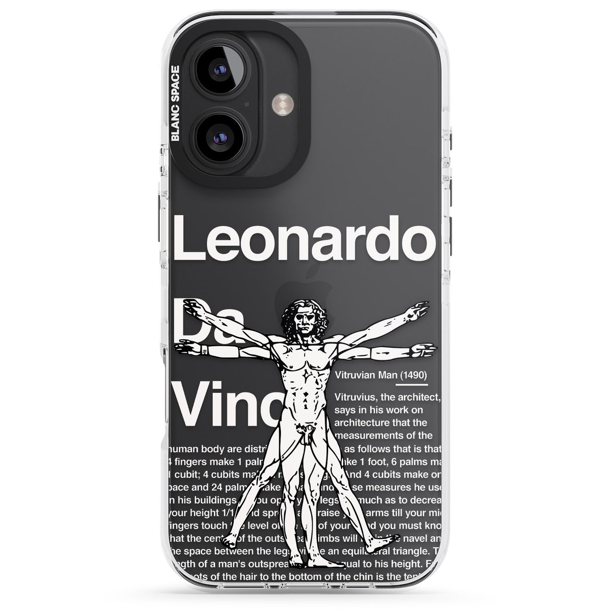 iPhone 16 Pro Max Vitruvian Man Black Impact Phone Case