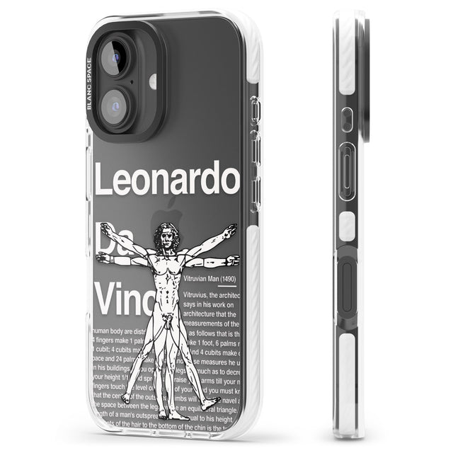 iPhone 16 Pro Max Vitruvian Man Black Impact Phone Case