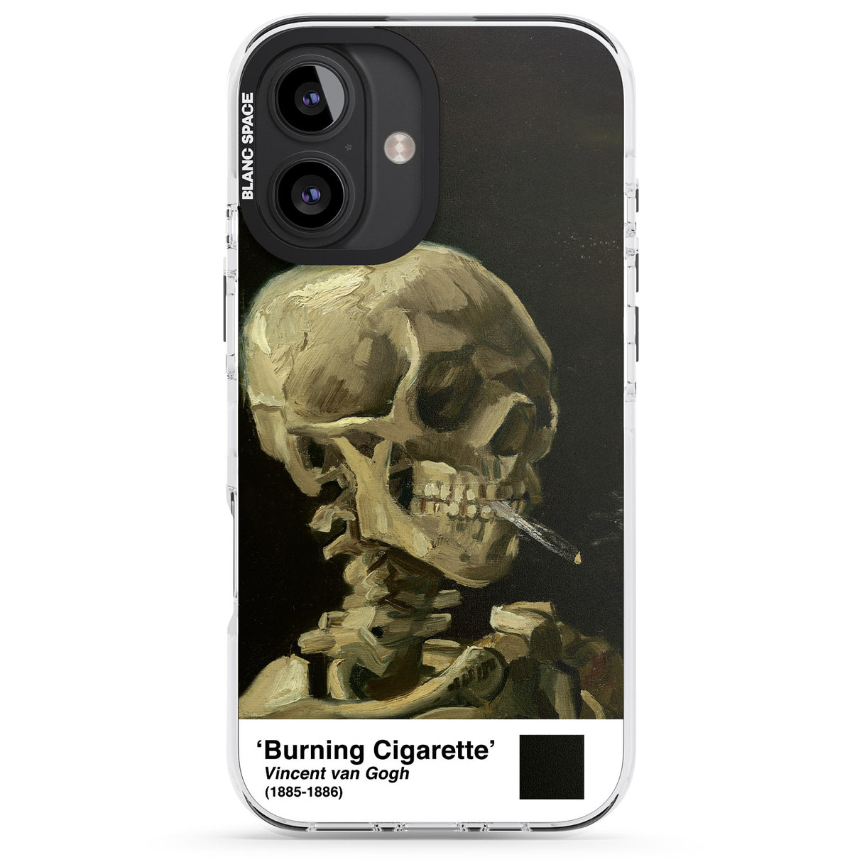 Skull of a Skeleton with Burning Cigarette