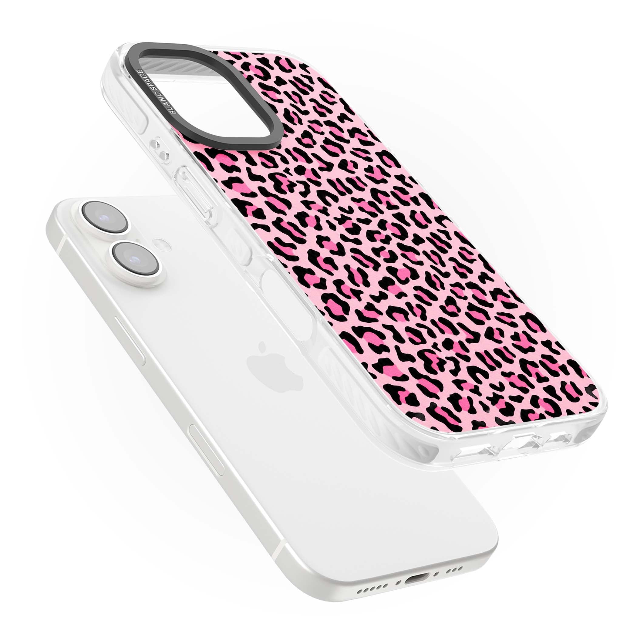 Pink Leopard baddie iPhone case | Clear Impact case for iPhone 16, iPhone 16 Plus