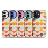 iPhone 16 Pro Max Abstract Retro Shapes: Colourful Circles Black Impact Phone Case