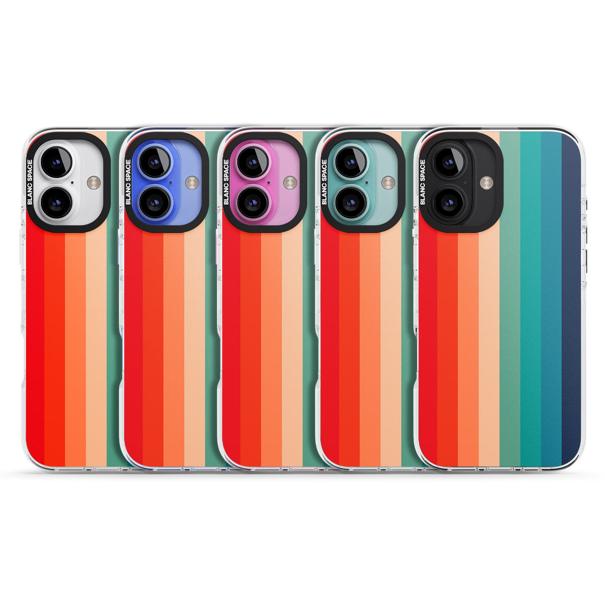 iPhone 16 Pro Max Retro 70's Colour Palette Black Impact Phone Case