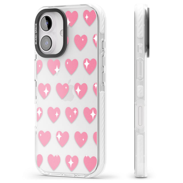 iPhone 16 Pro Max Sweet Hearts Black Impact Phone Case