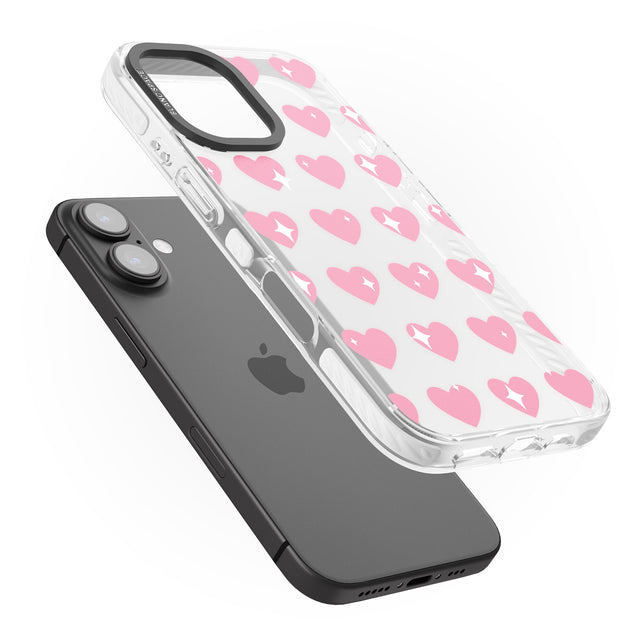 iPhone 16 Pro Max Sweet Hearts Black Impact Phone Case