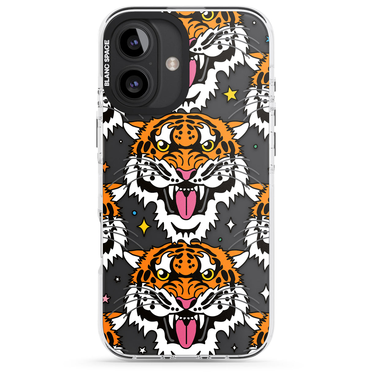 iPhone 16 Pro Max Fierce Jungle Tigers Black Impact Phone Case