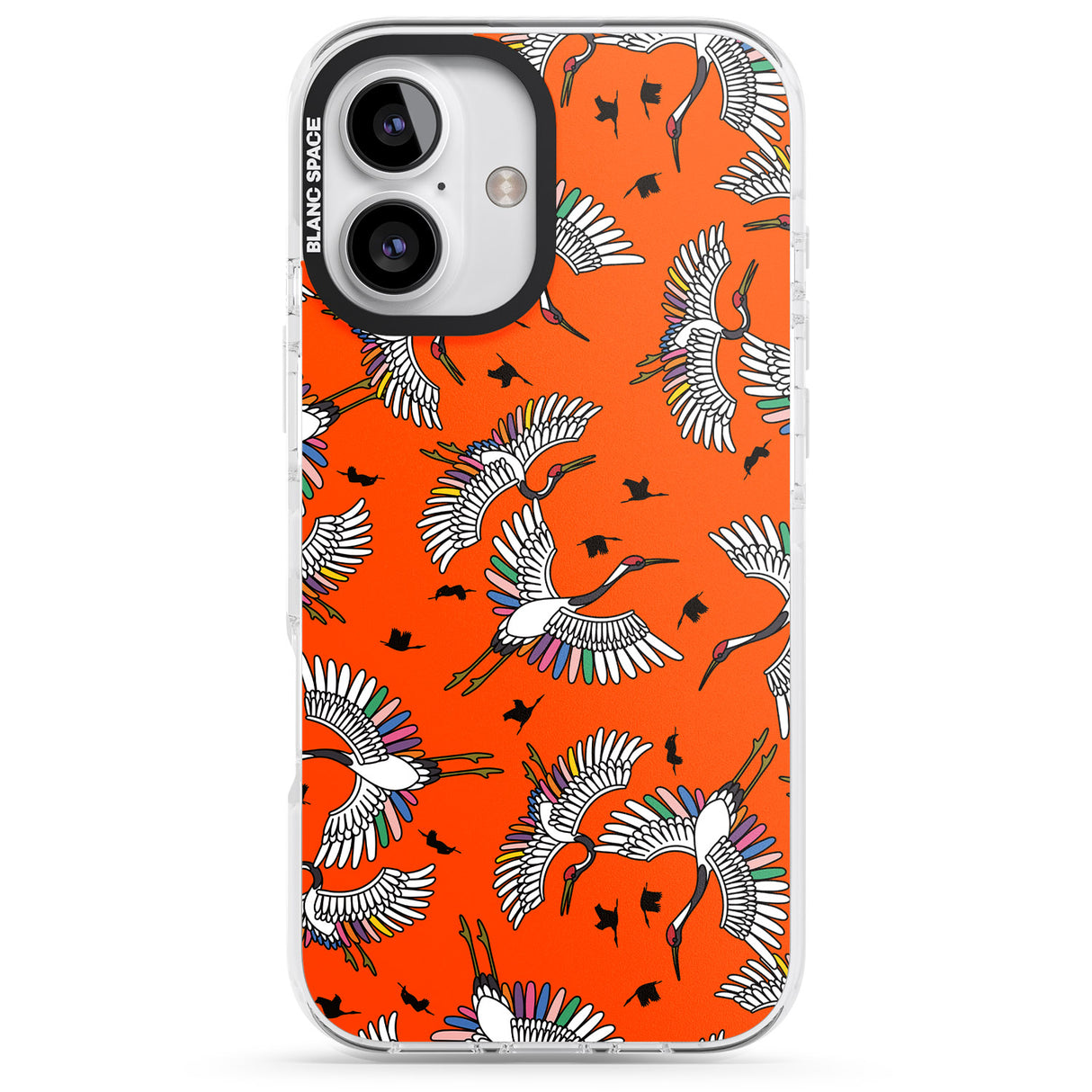 Colourful Crane Pattern (Orange)