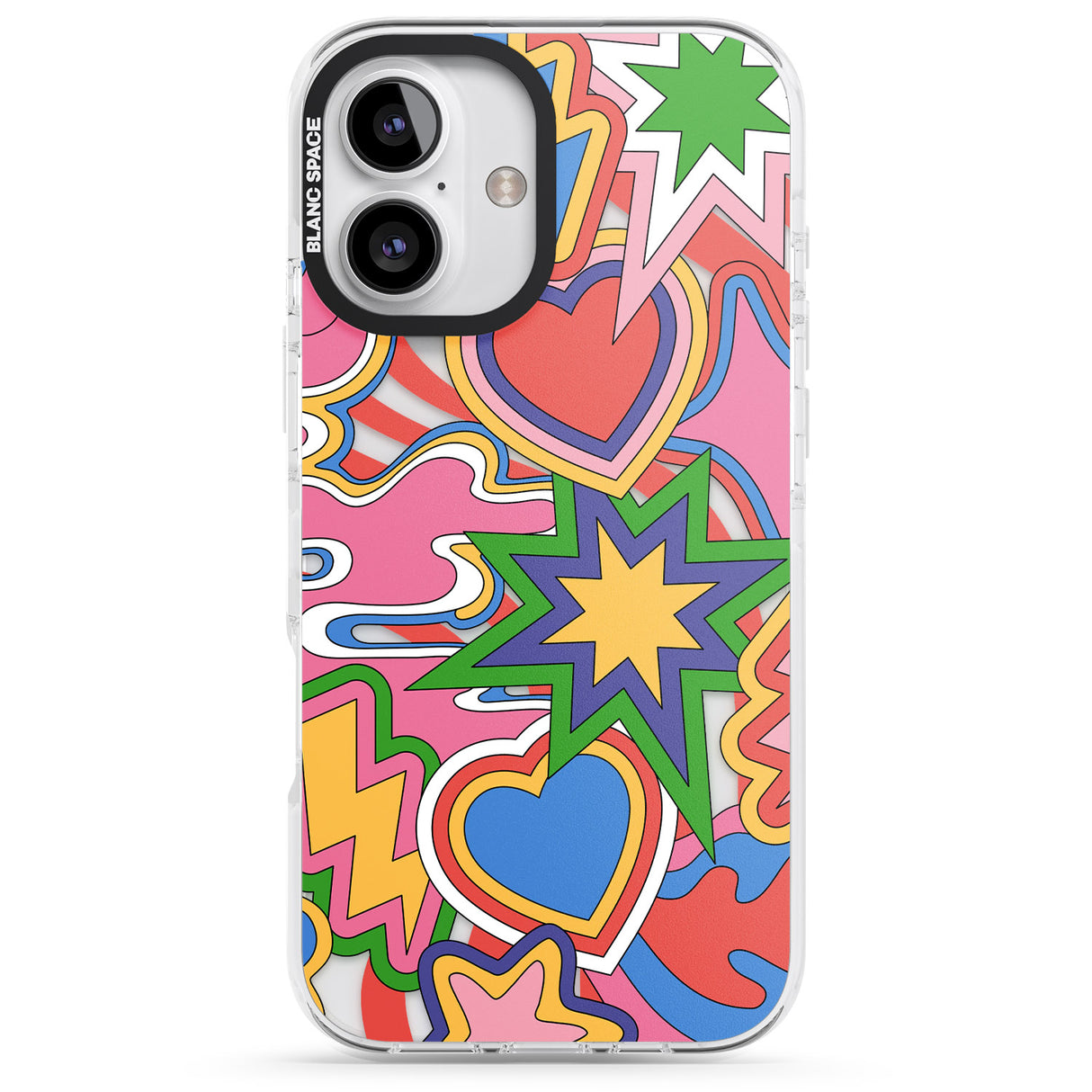 iPhone 16 Pro Max Psychedelic Pop Art Explosion Black Impact Phone Case