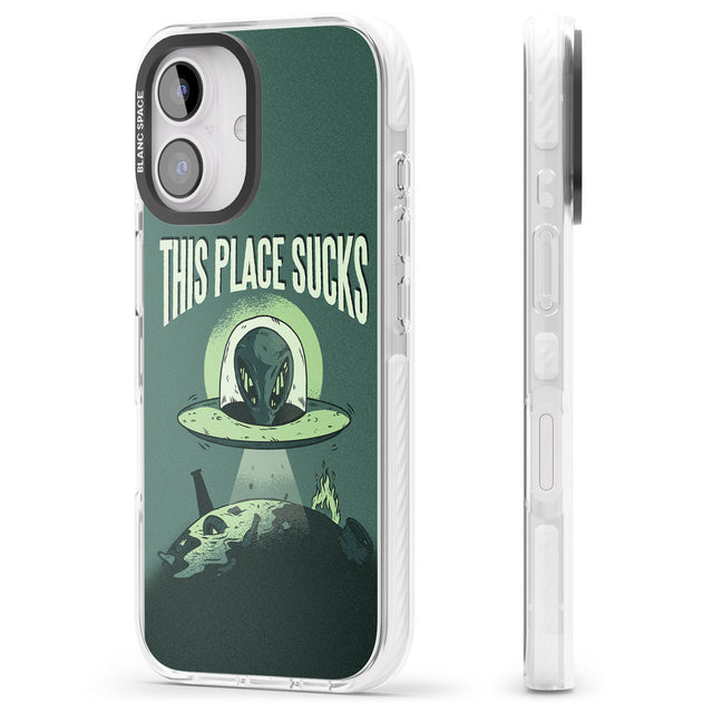 iPhone 16 Pro Max EARTH SUCKS Black Impact Phone Case