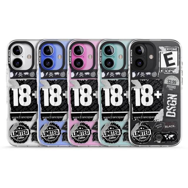 iPhone 16 Pro Max Black Sticker Mix Black Impact Phone Case