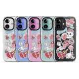 iPhone 16 Pro Max Skull & Flowers Sticker Black Impact Phone Case