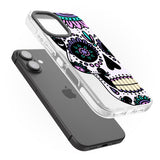 iPhone 16 Pro Max Violet Sugar Skull Black Impact Phone Case