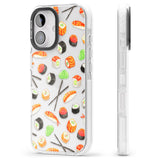 iPhone 16 Pro Max Sushi & Chopsticks Watercolour Pattern Black Impact Phone Case