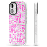 iPhone 16 Pro Max Bright Pink Sushi Pattern Black Impact Phone Case