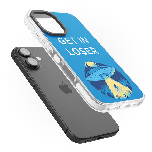 iPhone 16 Pro Max Get in Loser UFO Black Impact Phone Case