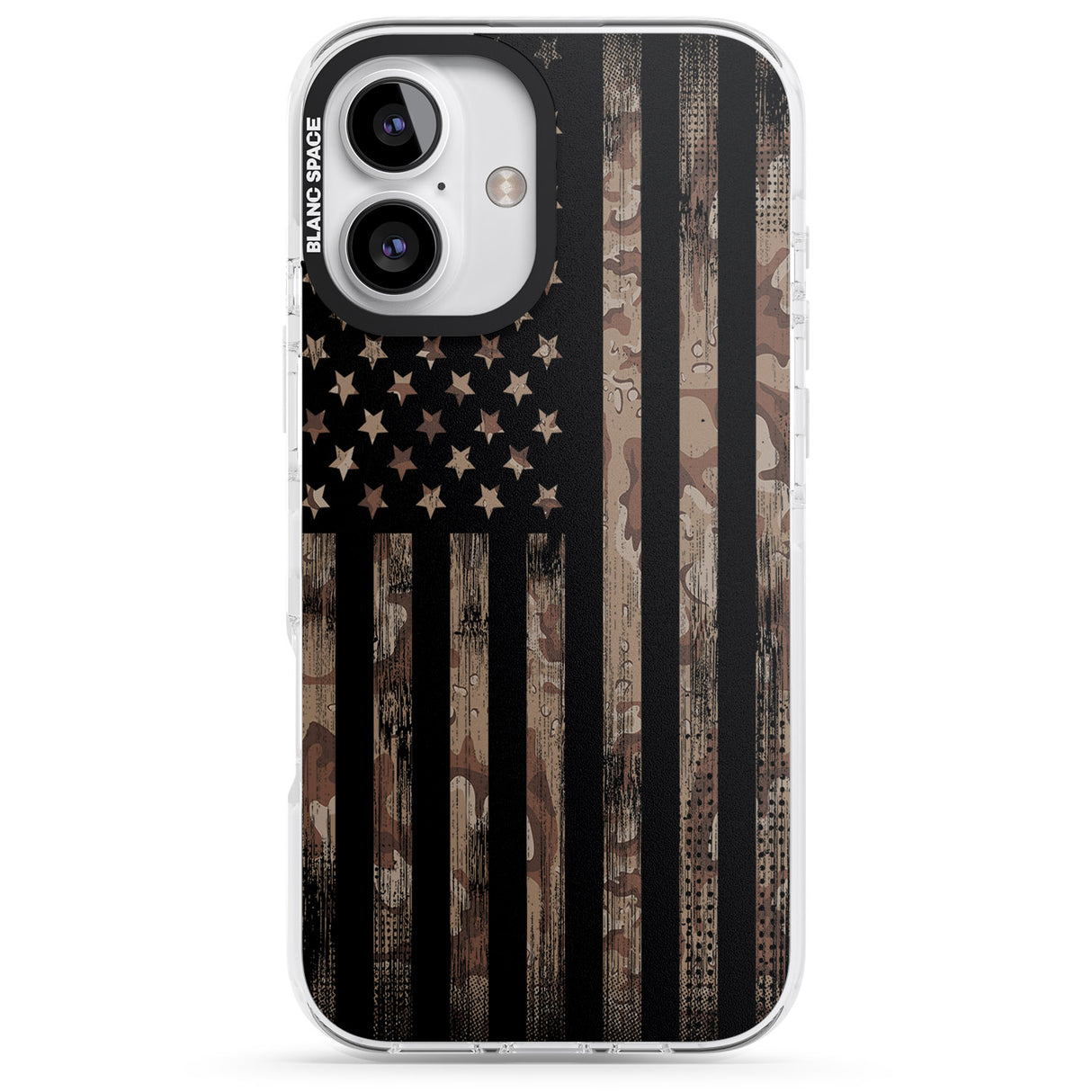 iPhone 16 Pro Max American Flag Camo Black Impact Phone Case