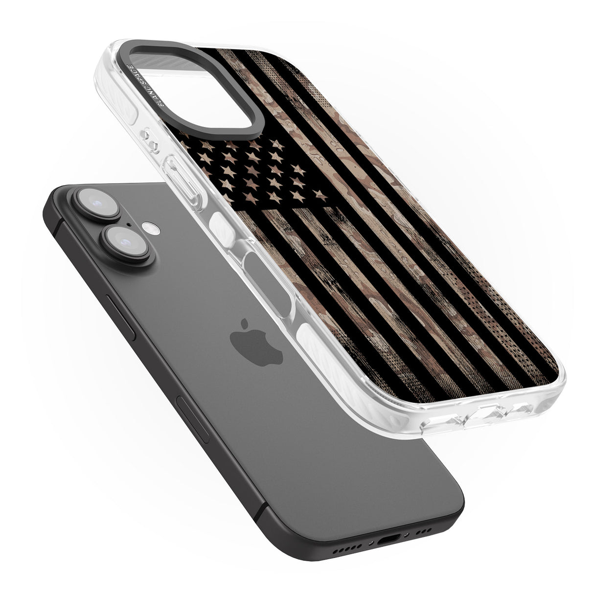 iPhone 16 Pro Max American Flag Camo Black Impact Phone Case