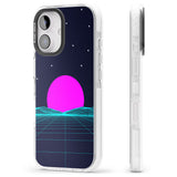 iPhone 16 Pro Max Miami Sunset Vaporwave Black Impact Phone Case