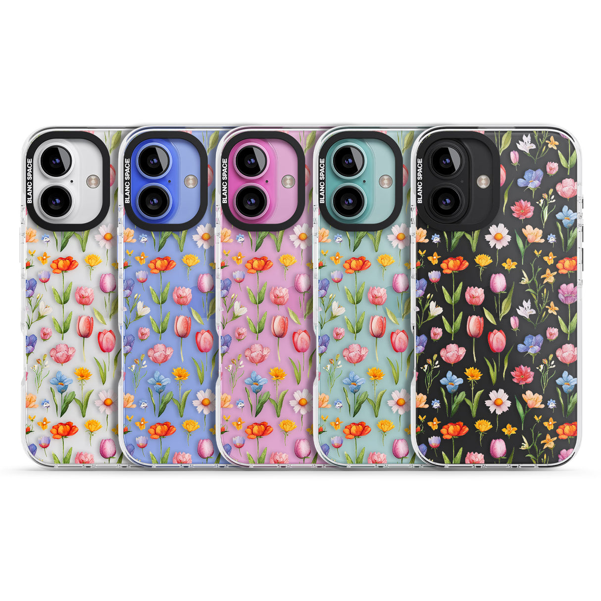 iPhone 16 Pro Max Small Flower Mix Black Impact Phone Case + Magsafe