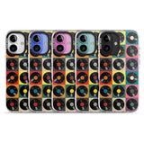 iPhone 16 Pro Max Vinyl Record Pattern Black Impact Phone Case